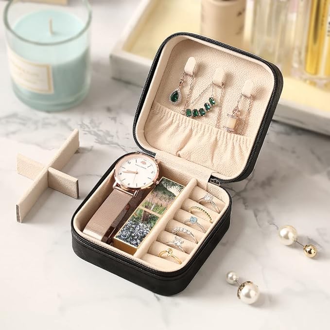 ZPROW Travel Jewelry Case, Mini Portable Jewelry Travel Boxes, Small Jewelry - Image 4