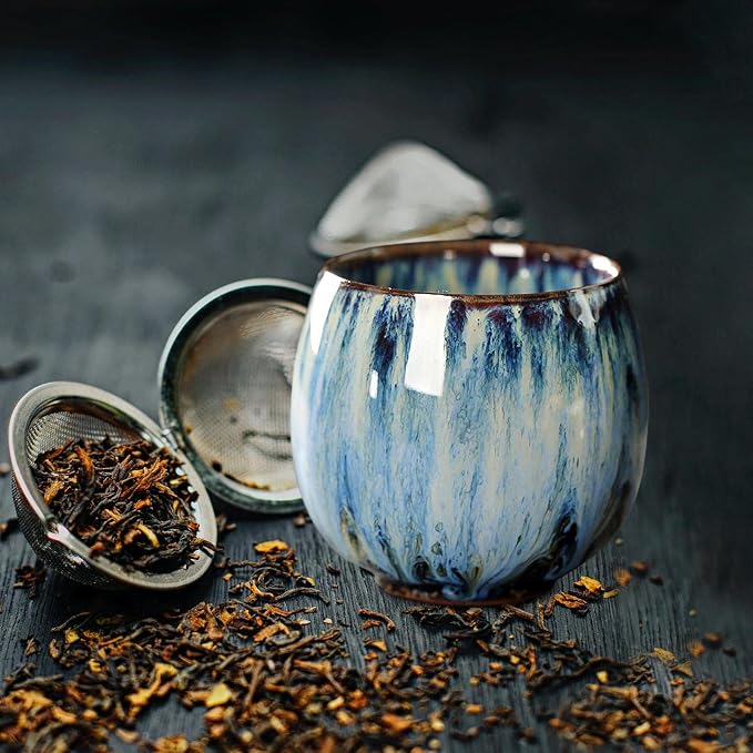 Amagogo Tea Cups, Pottery Chinese Tea Cup, Japanese Tea Cups, Asian Porcelian - Image 7