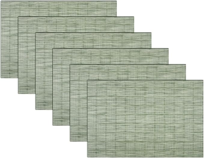 PIGCHCY Countryside Placemats Set of 6 Woven Heat Resistant Placemats Washable by PIGCHCY