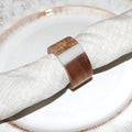Wooden Napkin Rings Set of 8 for Dinning Table Decor by JUSTEMI