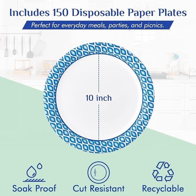 MUCHII Paper Plates 10 Inch - Image 3