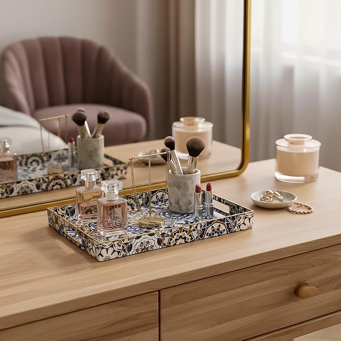 Hiceeden Set of 2 Decorative Serving Trays - Image 6