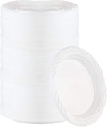 800 Count Disposable 6 Inch White Plastic Dessert Plates by PLASTICPRO