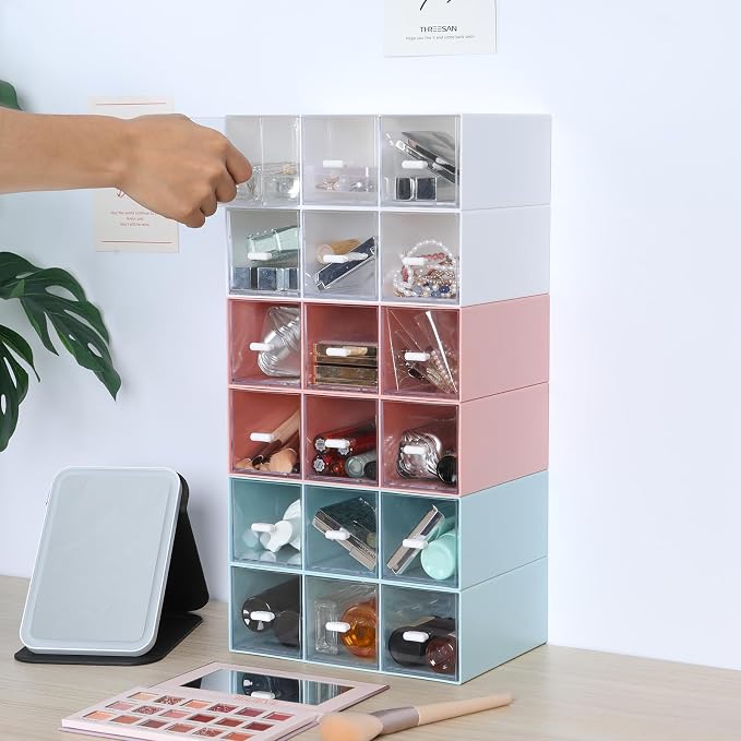 Desktop Organizer With 9 Drawers, Pencil Box, Stationary Organizer | 3 Tiers - Image 6