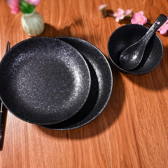 4-Piece Ceramic Dinnerware Set, Japanese Hand-painted Tableware set, A Good - Image 5