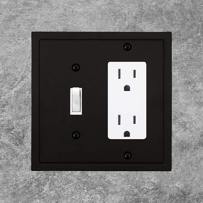 Modern Edge Decorative Wall Plate Switch Plate Outlet Cover, Durable Solid Zinc - Image 4