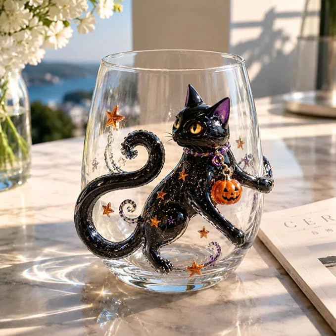 3D Halloween Artisan Glassware Collection Halloween Glass Cups | Drinking Glass - Image 3