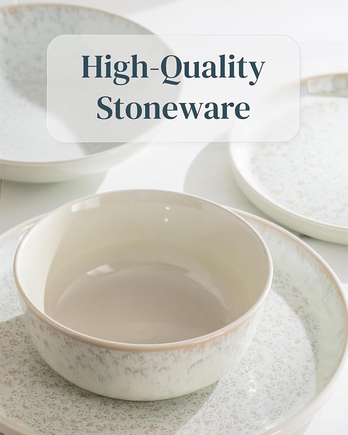 12 Piece Stoneware Dinnerware Set - Image 6