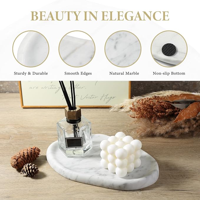 Luxurious Natural Marble Vanity Tray - Image 3