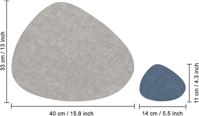 Faux Leather Placemats Set of 4, Dual Sided - Image 9