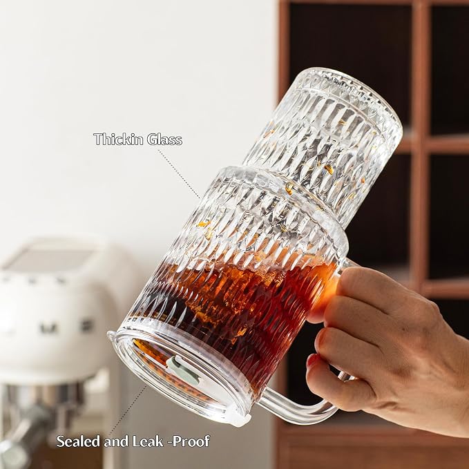 INSETLAN 24 oz Raindrop Glass Tumbler - Image 5