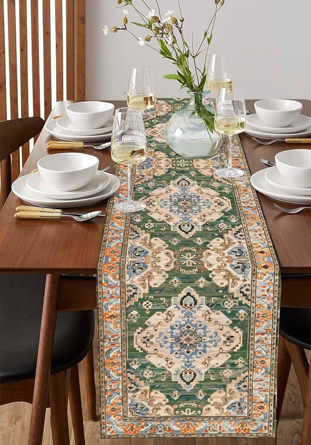 Boho Table Runners 70 Inches Long, Vintage Western Kitchen Dining Tables - Image 2
