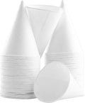 Eco-Friendly Wax Free 4.5oz White Paper Cone Cups 100Pk. Small Dispenser Cup by FoodRestaurantSupplies