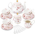 fanquare 21 Pieces British Porcelain Tea Set by fanquare