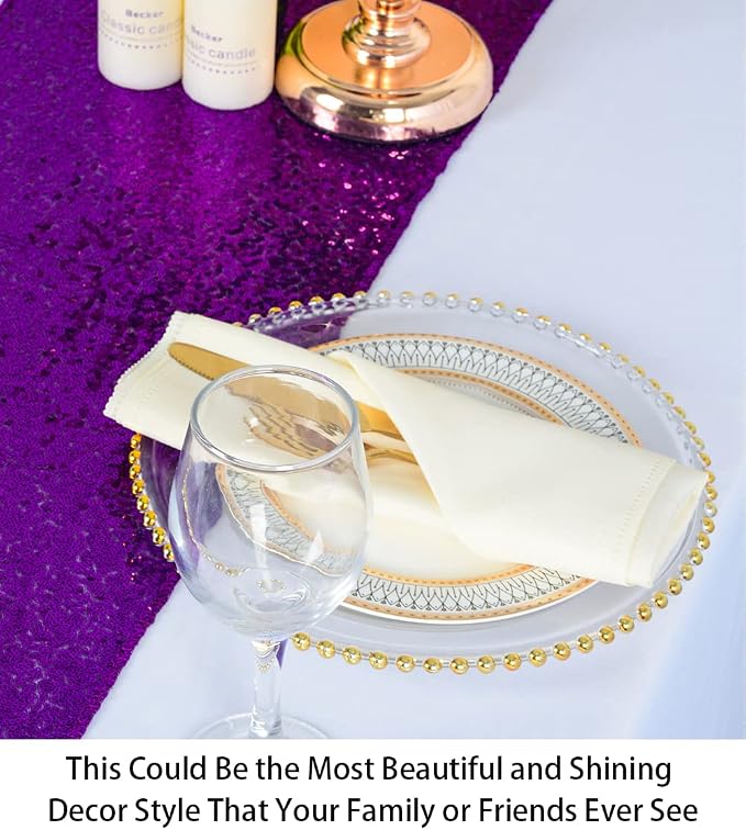 ShiDianYi 12''x72'' Sequin Table Runner - Image 4