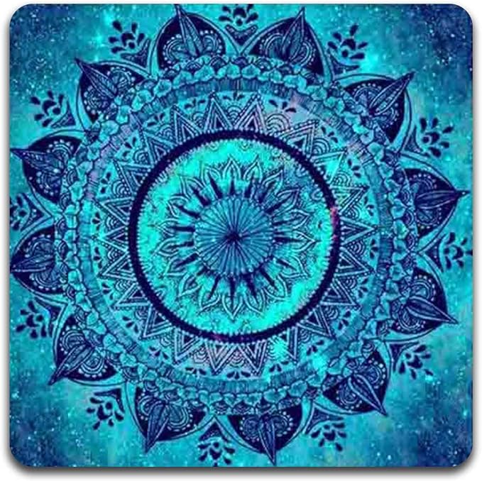 Mandala Pattern Square Coaster Set - Image 4