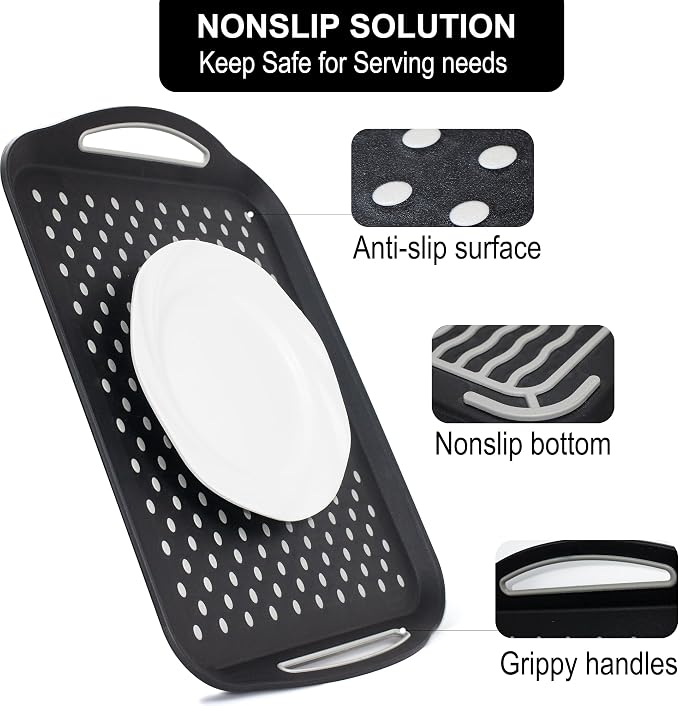 Large Anti-Slip Serving Tray - Image 3