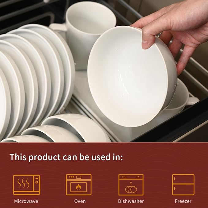 Cereal Bowls Set of 4, Kitchen Bowl - Image 8
