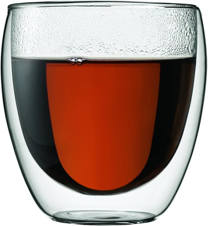 Bodum 8oz Pavina Double Wall Glasses, High Heat Borosilicate Glass - Image 3