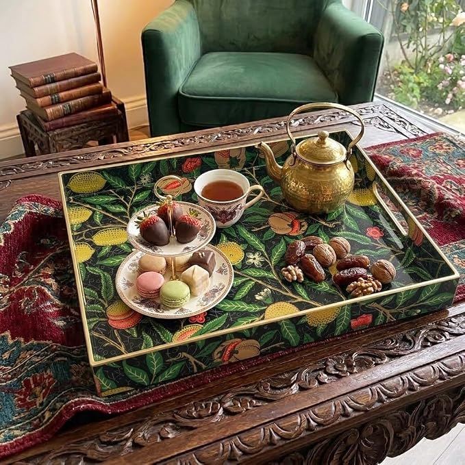 15.8" x 11.8" Black Plastic Serving Tray - Image 9