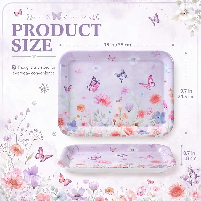 4 Pieces Butterfly Serving Trays - Image 2