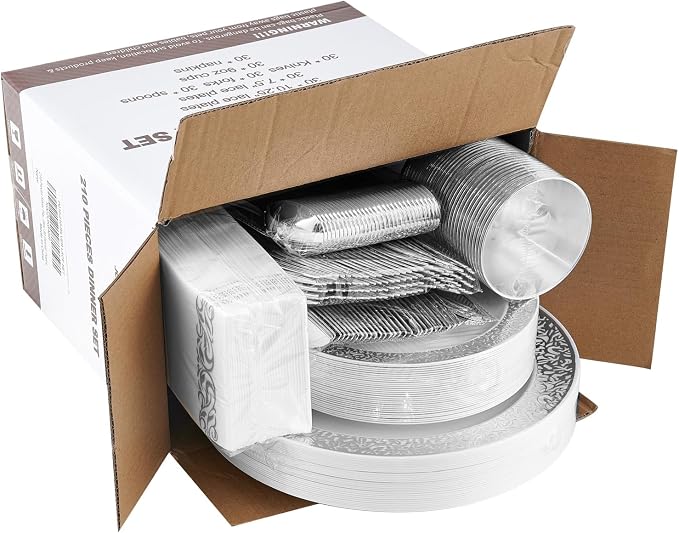 30 Guests Plastic Plates Set - Image 7