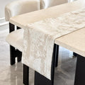 Beige Table Runner, Cotton Polyester Kitchen Dining Table Decoration by ZIWUROAD
