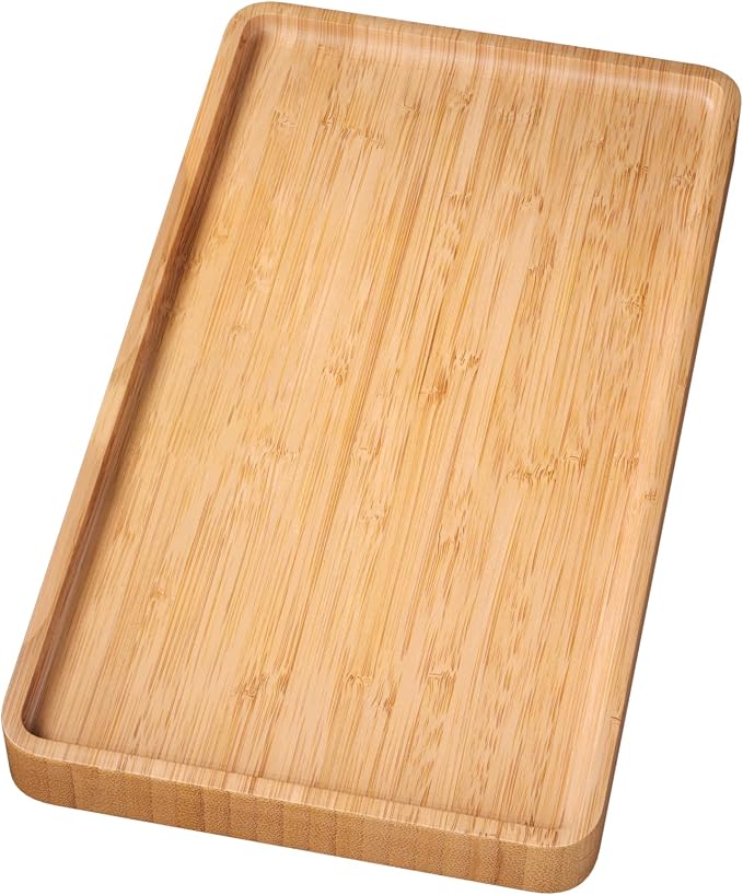 VERTORGAN Bamboo Serving Tray, 13.8x7.9 Inch Trays, Home Decor | Coffee Table by VERTORGAN
