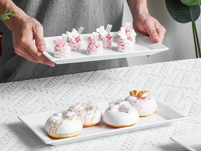 ONEMORE 12 Inch Ceramic Serving Platters, Stackable Plates - Image 3