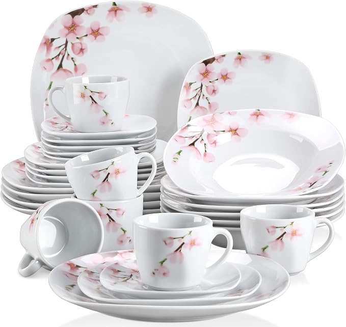 VEWEET 30 PCS Ceramic Dinnerware Sets - Image 4