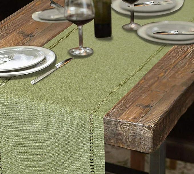 Grelucgo Small Handcrafted Solid Color Dining Table Runner, Dresser Scarf - Image 6
