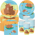 Pickmesh 250 Pcs Capybara Party Supplies Decorations Serve 50 Capybara by Pickmesh