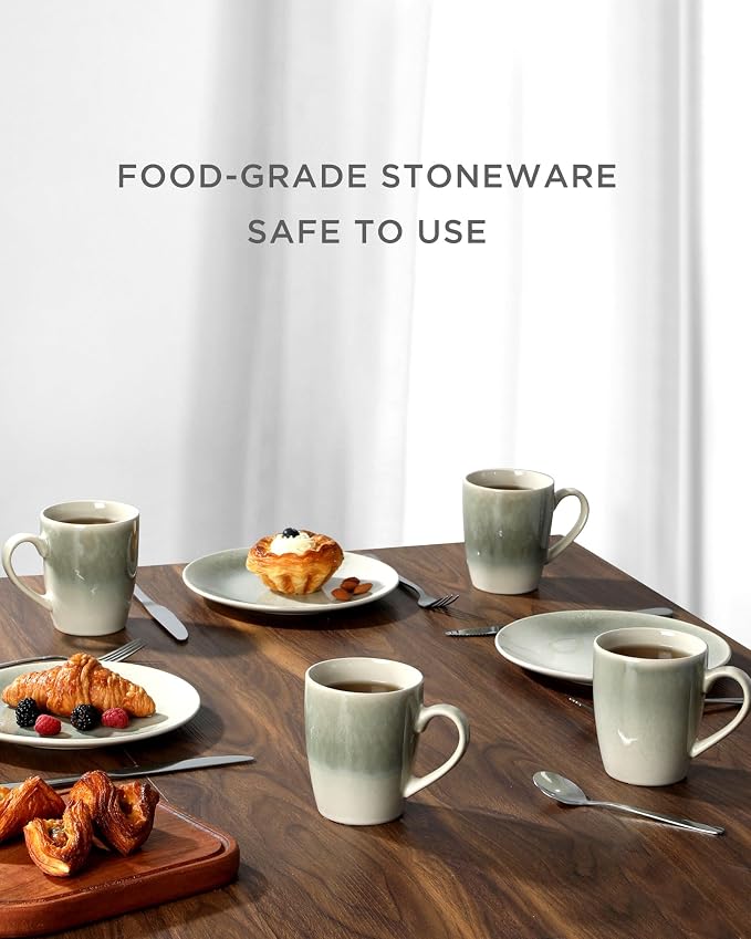 famiware Coffee Mugs Set, 13oz Mug Set of 4, Stoneware Cups - Image 5