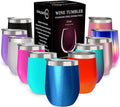 CHILLOUT LIFE 12 oz Stainless Steel Wine Tumbler by CHILLOUTLIFE