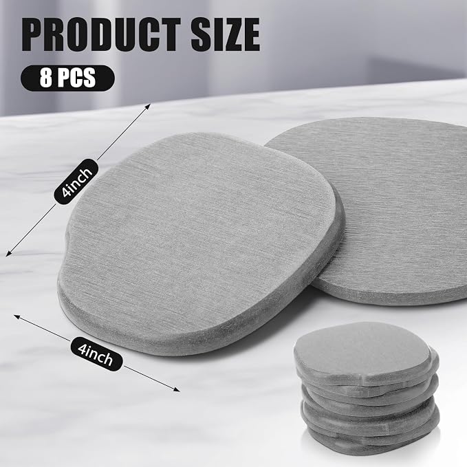 Diatomaceous Earth Coasters Set of 8，Cool Absorbent Quick-Dry Drink Coasters - Image 2