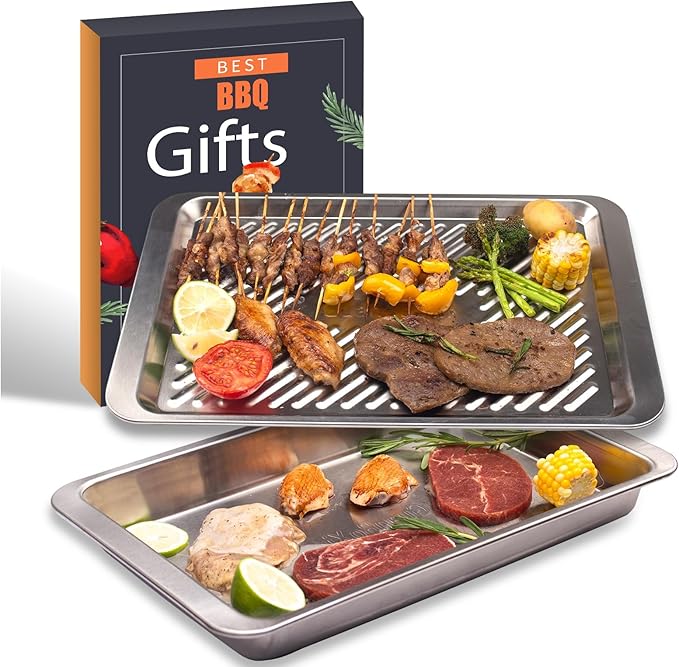 Grilling Prep and Serve Trays, Deep Marinating Container, Serving Platter by Unknown