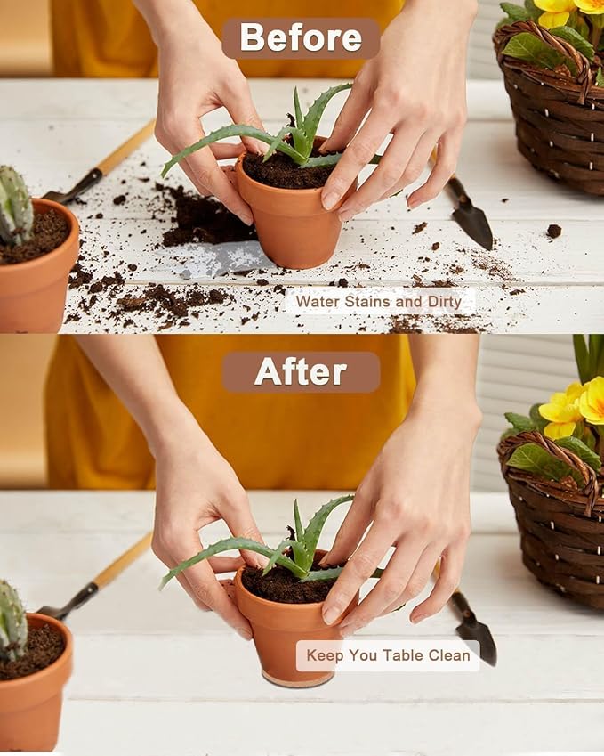 Cork Plant Coasters, 12 Pack Plant Mats in 4/6/8 Inch - Image 4