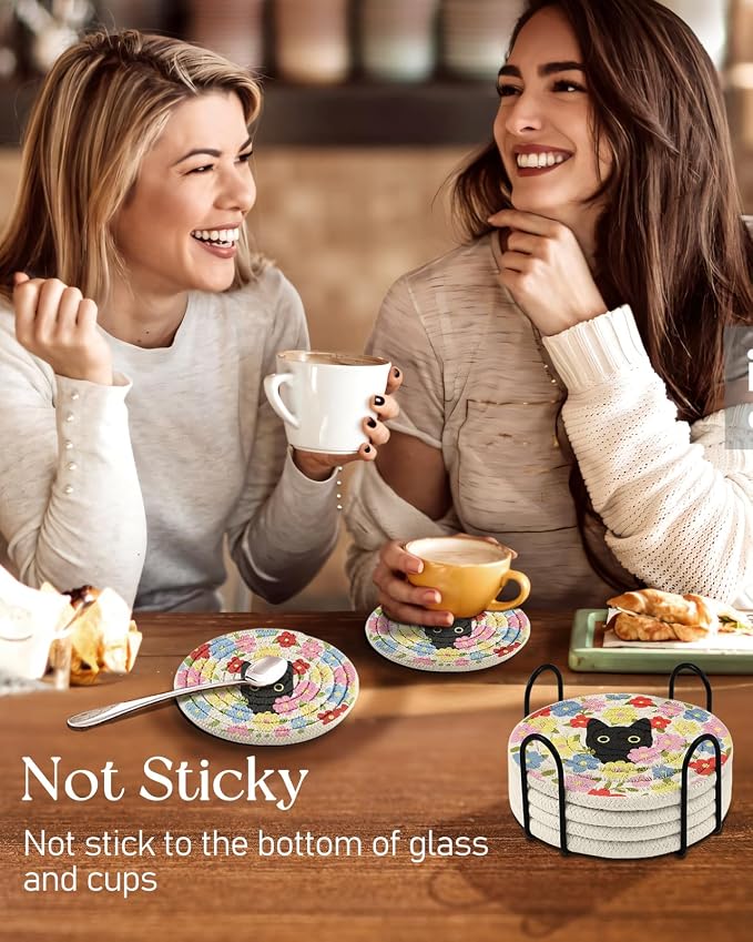 Absorbent Cup Coasters Set of 6 - Image 6