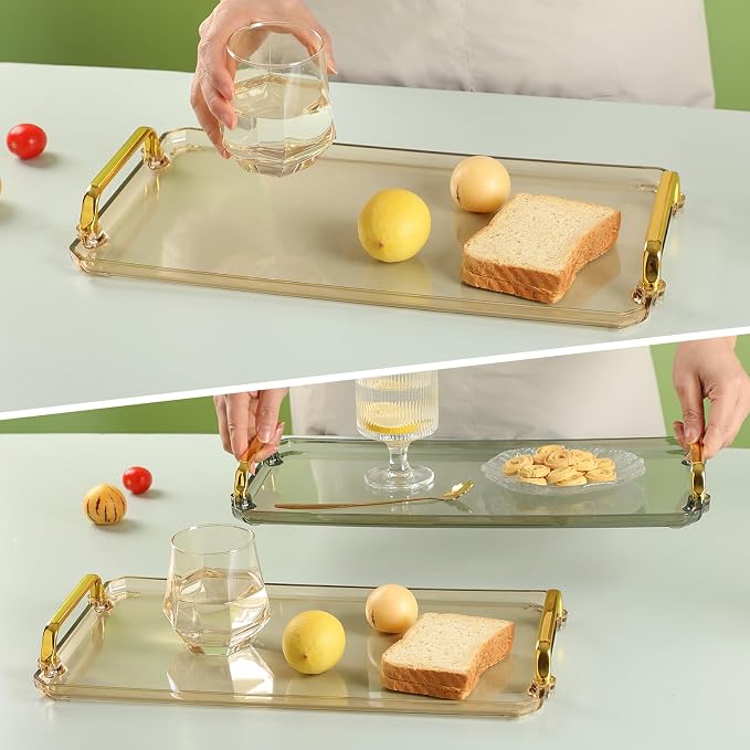 Serving Tray with Handles Serving Tray Valet Tray Plastic Serving Trays - Image 5