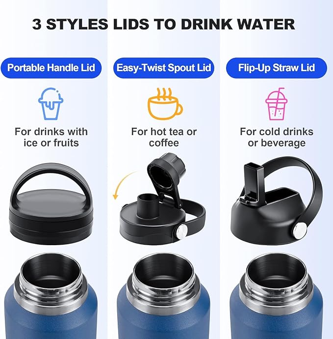 SENDESTAR 40oz Stainless Steel Water Bottle, Double Wall Vacuum Insulated Bottle - Image 6