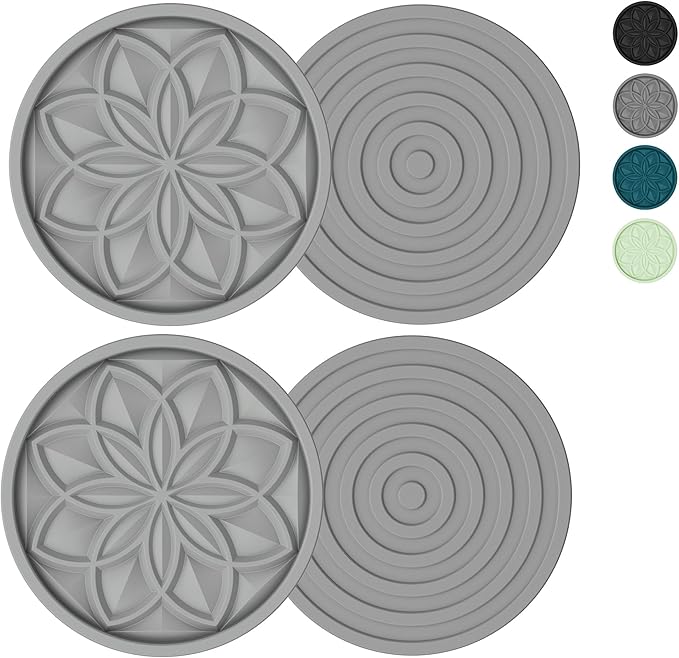 HFHOME Silicone Coasters Set, Bar Tabletop Protection by HFHOME