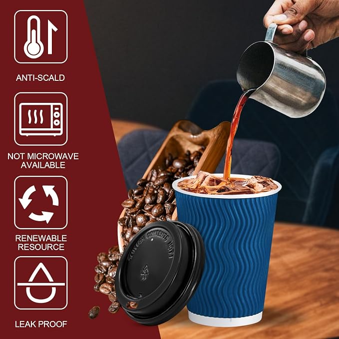 Lamosi 100 Pack Coffee Cups - Image 3
