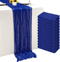 12Pack Royal Blue Cheesecloth Table Runner 20 x 120 inch Gauze Table Runner | by Seveups