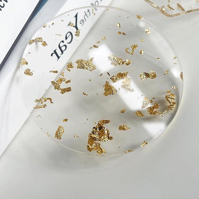 6PCS Gold Foil Acrylic Cup Coasters - Image 4