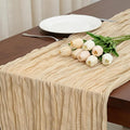 1 Pack Sand Cheesecloth Table Runner 120 Inch Boho Wedding Decor | Cheesecloth by Fixwal