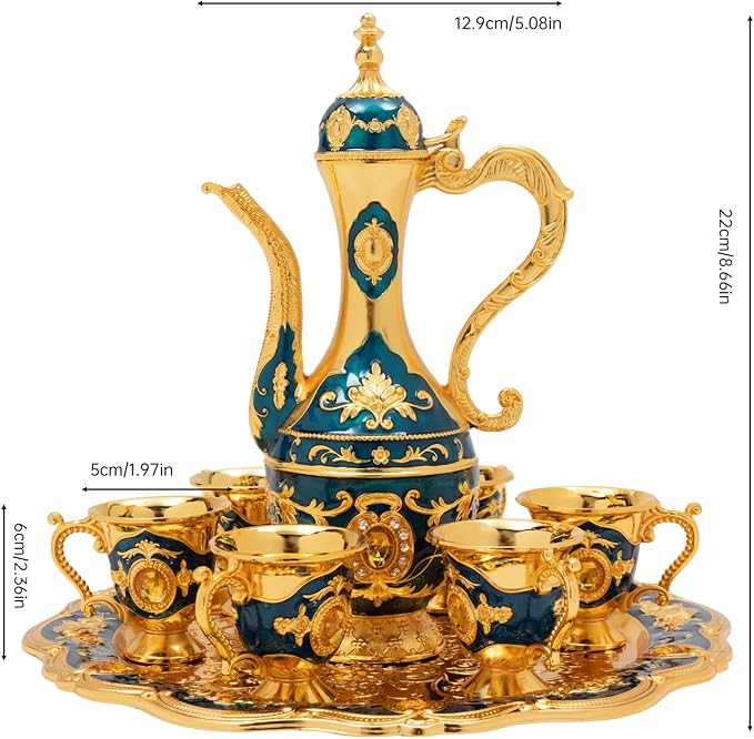 Turkish Tea Set, Vintage Coffee Pot - Image 5