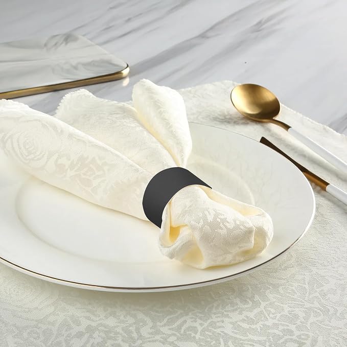 Germiwipe 500 Pcs Napkin Bands, Paper Napkin Rings Self-Adhesive, | Silverware - Image 6