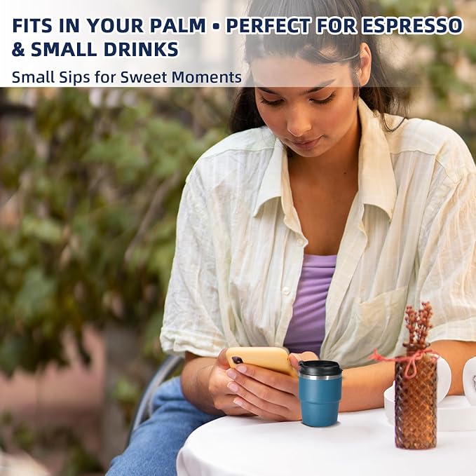 CHLJAR Espresso Cups, 6oz Insulated Espresso Cup Set of 8, Espresso Shot Cups - Image 7