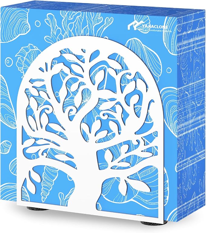 White Metal Tree of Life Napkin Holder by YAJIACLONE