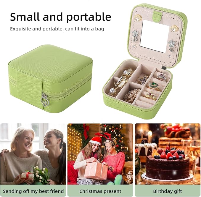 KElofoN Travel jewelry case Travel jewelry box Travel Jewelry Organizer Small - Image 5